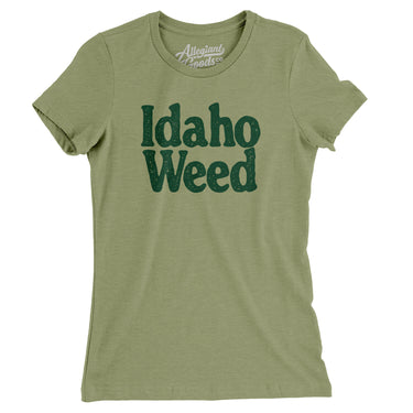 Idaho Weed Women's T-Shirt-Light Olive-Allegiant Goods Co. Vintage Sports Apparel