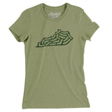 Kentucky Golf Course Women's T-Shirt-Light Olive-Allegiant Goods Co. Vintage Sports Apparel