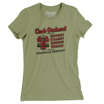 Crab Orchard Kentucky Bourbon Whiskey Women's T-Shirt-Light Olive-Allegiant Goods Co. Vintage Sports Apparel