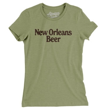 New Orleans Beer Women's T-Shirt-Light Olive-Allegiant Goods Co. Vintage Sports Apparel