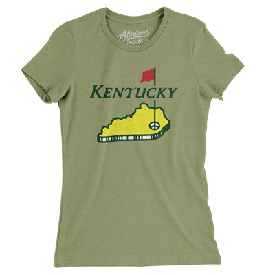 Kentucky Golf Women's T-Shirt-Light Olive-Allegiant Goods Co. Vintage Sports Apparel