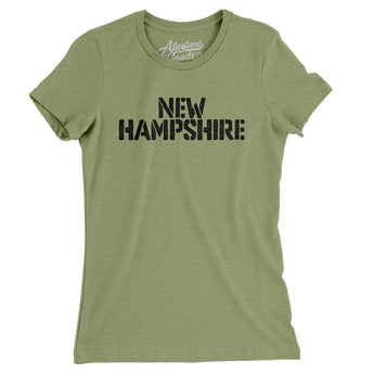 New Hampshire Military Stencil Women's T-Shirt-Allegiant Goods Co. Vintage Sports Apparel