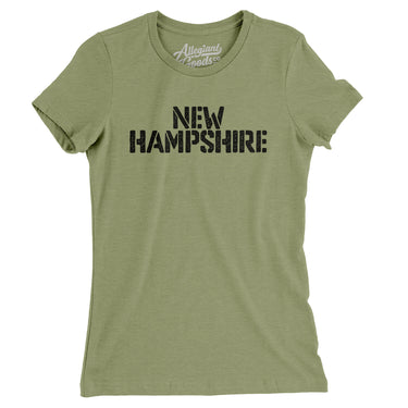 New Hampshire Military Stencil Women's T-Shirt-Allegiant Goods Co. Vintage Sports Apparel