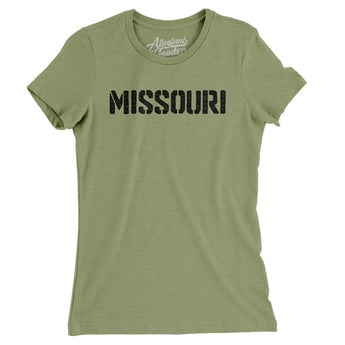 Missouri Military Stencil Women's T-Shirt-Allegiant Goods Co. Vintage Sports Apparel