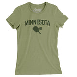 Minnesota Pickleball Women's T-Shirt-Light Olive-Allegiant Goods Co. Vintage Sports Apparel