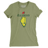Illinois Golf Women's T-Shirt-Light Olive-Allegiant Goods Co. Vintage Sports Apparel
