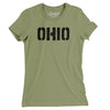 Ohio Military Stencil Women's T-Shirt-Light Olive-Allegiant Goods Co. Vintage Sports Apparel