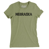 Nebraska Military Stencil Women's T-Shirt-Allegiant Goods Co. Vintage Sports Apparel