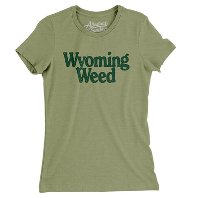 Wyoming Weed Women's T-Shirt-Light Olive-Allegiant Goods Co. Vintage Sports Apparel
