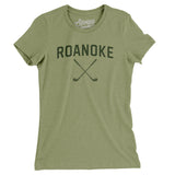 Roanoke Golf Women's T-Shirt-Light Olive-Allegiant Goods Co. Vintage Sports Apparel