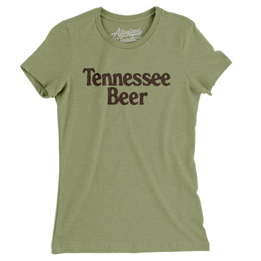 Tennessee Beer Women's T-Shirt-Light Olive-Allegiant Goods Co. Vintage Sports Apparel