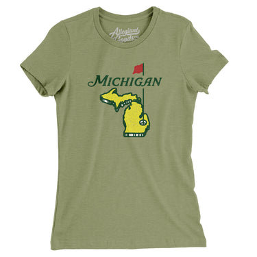 Michigan Golf Women's T-Shirt-Allegiant Goods Co. Vintage Sports Apparel