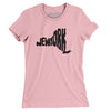New York State Shape Text Women's T-Shirt-Light Pink-Allegiant Goods Co. Vintage Sports Apparel