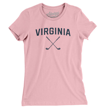 Virginia Golf Women's T-Shirt-Light Pink-Allegiant Goods Co. Vintage Sports Apparel