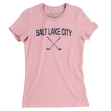 Salt Lake City Golf Women's T-Shirt-Light Pink-Allegiant Goods Co. Vintage Sports Apparel