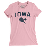 Iowa Pickleball Women's T-Shirt-Light Pink-Allegiant Goods Co. Vintage Sports Apparel