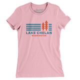 Lake Chelan Washington in Light Pink Color