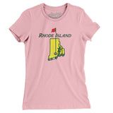 Rhode Island Golf Women's T-Shirt-Light Pink-Allegiant Goods Co. Vintage Sports Apparel