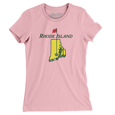 Rhode Island Golf Women's T-Shirt-Light Pink-Allegiant Goods Co. Vintage Sports Apparel