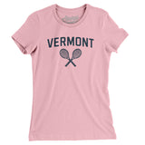 Vermont Tennis Women's T-Shirt-Light Pink-Allegiant Goods Co. Vintage Sports Apparel