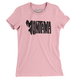 Montana State Shape Text Women's T-Shirt-Allegiant Goods Co. Vintage Sports Apparel
