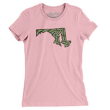 Maryland Golf Course Women's T-Shirt-Light Pink-Allegiant Goods Co. Vintage Sports Apparel