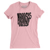 Arkansas State Shape Text Women's T-Shirt-Light Pink-Allegiant Goods Co. Vintage Sports Apparel