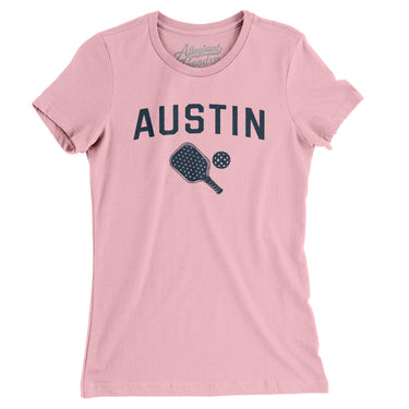Austin Pickleball Women's T-Shirt-Light Pink-Allegiant Goods Co. Vintage Sports Apparel