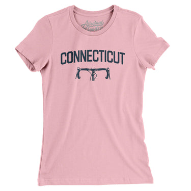 Connecticut Cycling Women's T-Shirt-Light Pink-Allegiant Goods Co. Vintage Sports Apparel
