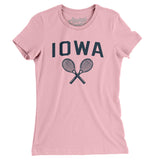 Iowa Tennis Women's T-Shirt-Light Pink-Allegiant Goods Co. Vintage Sports Apparel