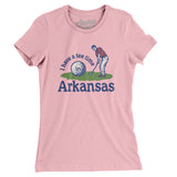 I Have A Tee Time In Arkansas Women's T-Shirt-Light Pink-Allegiant Goods Co. Vintage Sports Apparel