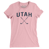 Utah Golf Women's T-Shirt-Light Pink-Allegiant Goods Co. Vintage Sports Apparel