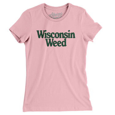 Wisconsin Weed Women's T-Shirt-Light Pink-Allegiant Goods Co. Vintage Sports Apparel