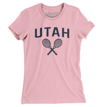 Utah Tennis Women's T-Shirt-Light Pink-Allegiant Goods Co. Vintage Sports Apparel