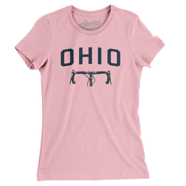 Ohio Cycling Women's T-Shirt-Light Pink-Allegiant Goods Co. Vintage Sports Apparel