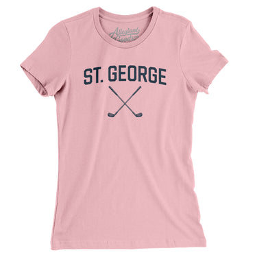St. George Golf Women's T-Shirt-Light Pink-Allegiant Goods Co. Vintage Sports Apparel