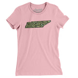 Tennessee Golf Course Map Women's T-Shirt-Light Pink-Allegiant Goods Co. Vintage Sports Apparel