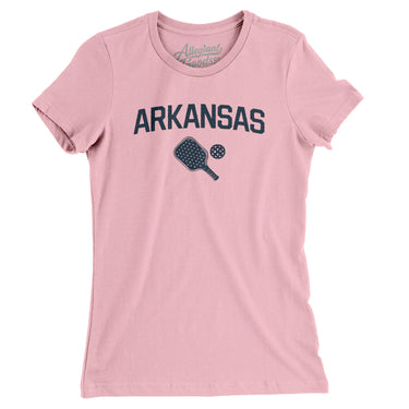 Arkansas Pickleball Women's T-Shirt-Light Pink-Allegiant Goods Co. Vintage Sports Apparel
