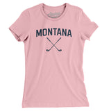 Montana Golf Women's T-Shirt-Light Pink-Allegiant Goods Co. Vintage Sports Apparel