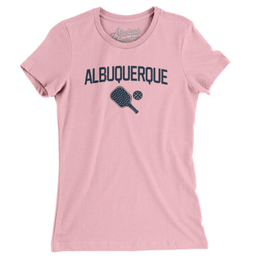 Albuquerque Pickleball Women's T-Shirt-Light Pink-Allegiant Goods Co. Vintage Sports Apparel