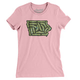 Iowa Golf Course Women's T-Shirt-Light Pink-Allegiant Goods Co. Vintage Sports Apparel