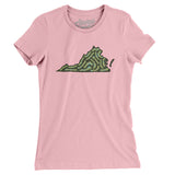 Virginia Golf Course Women's T-Shirt-Light Pink-Allegiant Goods Co. Vintage Sports Apparel