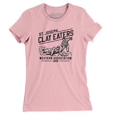 St Joseph Clay Eaters Women's T-Shirt-Light Pink-Allegiant Goods Co. Vintage Sports Apparel