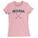 Indiana Golf Women's T-Shirt-Light Pink-Allegiant Goods Co. Vintage Sports Apparel