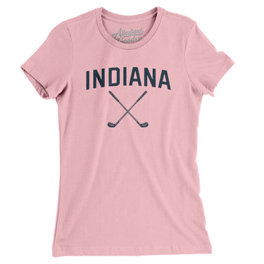 Indiana Golf Women's T-Shirt-Light Pink-Allegiant Goods Co. Vintage Sports Apparel
