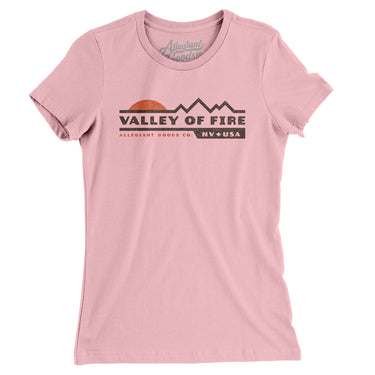 Valley Of Fire Sunset Women's T-Shirt-Light Pink-Allegiant Goods Co. Vintage Sports Apparel
