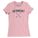 Vermont Golf Women's T-Shirt-Light Pink-Allegiant Goods Co. Vintage Sports Apparel