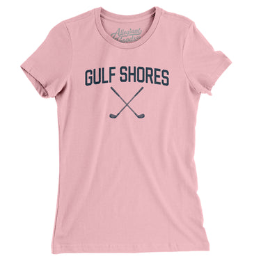 Gulf Shores Golf Women's T-Shirt-Light Pink-Allegiant Goods Co. Vintage Sports Apparel