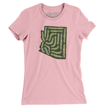 Arizona Golf Course Women's T-Shirt-Light Pink-Allegiant Goods Co. Vintage Sports Apparel