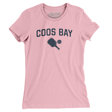 Coos Bay Pickleball Women's T-Shirt-Light Pink-Allegiant Goods Co. Vintage Sports Apparel